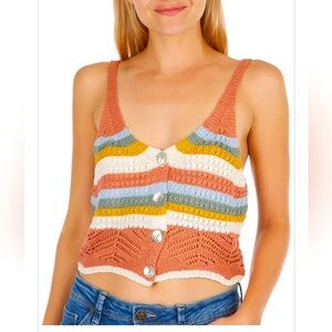 Jolie & Joy Juniors Striped Knit Tank Size Medium